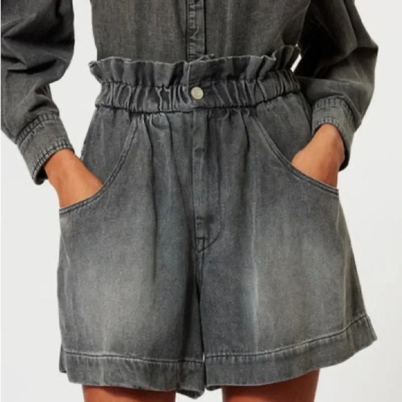 Isabel Marant Titea Shorts Size 4 Quiet Luxury High Rise - Picture 2 of 7